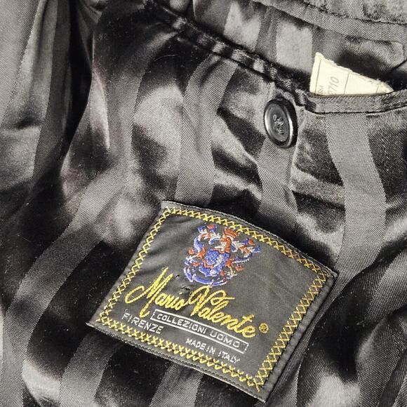 Vintage MARIO VALENTE TORINO Italian Coat Charcoal Gray Wool Cashmere Men US 42R - Picture 12 of 12